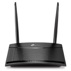 TP-LINK - TP-LINK (TL-MR100) 300Mbps Wireless N 4G LTE Router, 1 LAN, 1 LAN/WAN, Detachable Antennas