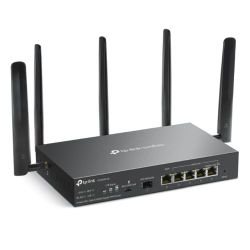 TP-LINK - TP-LINK (ER706W-4G) Omada 4G+ Cat6 Dual Band AX3000 VPN Router, 6x GB Ports, Omada Mesh, High-Security VPN