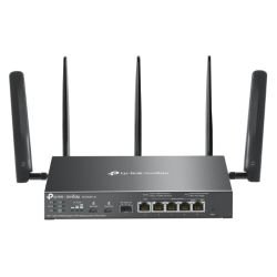 TP-LINK - TP-LINK (ER706WP-4G) Omada 4G+ Cat6 AX3000 Gigabit VPN Gateway with 4-Port PoE+, 5x GB Ports, Omada Mesh, High-Security VPN