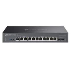 TP-LINK - TP-LINK (ER7412-M2) Omada Multi-Gigabit VPN Router, Quad-Core CPU, 2x 2.5G WAN/LAN, 2x GB SFP, 8x GB RJ45, USB 3.0