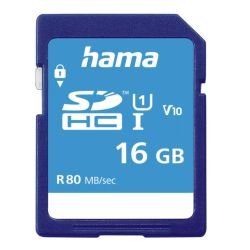 HAMA – Hama 16GB SDHC Card, UHS-I Class 10, 80MB/s HAMA – Hama 16GB SDHC Card, UHS-I Class 10, 80MB/s