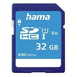 HAMA – Hama 32GB SDHC Card, UHS-I Class 10, 80MB/s HAMA – Hama 32GB SDHC Card, UHS-I Class 10, 80MB/s
