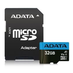 ADATA - ADATA 32GB Premier Micro SD Card with SD Adapter, UHS-I Class 10, A1 App Performance, 85MB/s