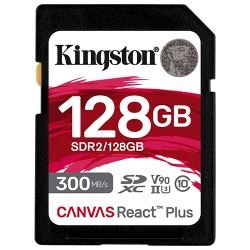 KINGSTON – Kingston 128GB Canvas React Plus SDXC Card, UHS-II Class 10, U3, For 8K/3D/VR Videos/Photos, R/W 300/260MB/s KINGSTON – Kingston 128GB Canvas React Plus SDXC Card, UHS-II Class 10, U3, For 8K/3D/VR Videos/Photos, R/W 300/260MB/s