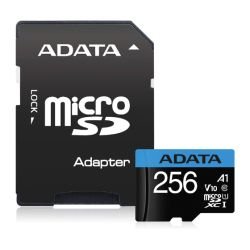 ADATA - ADATA 256GB Premier Micro SDXC Card with SD Adapter, UHS-I Class 10, A1 App Performance, 85MB/s