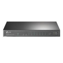 TP-LINK - TP-LINK (TL-SG1210P) 10-Port GB Desktop Switch, 9 RJ45 + 1 SFP Port, 8-Port PoE+, Metal Casing