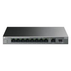 TP-LINK - TP-LINK (LS1210GP) 10-Port Gigabit Desktop LiteWave Switch with 8-Port PoE+, GB SFP Port