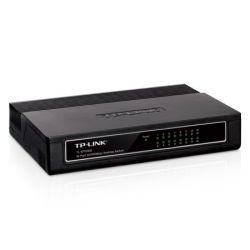 TP-LINK - TP-LINK (TL-SF1016D) 16-Port 10/100Mbps Unmanaged Desktop Switch, Plastic Case