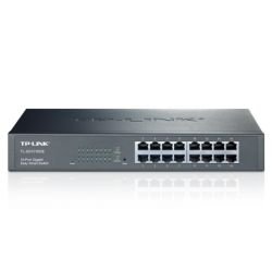 TP-LINK - TP-LINK (TL-SG1016DE) 16-Port Gigabit Easy Smart Switch, Unmanaged, Rackmountable