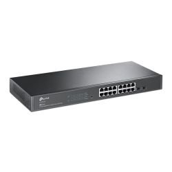 TP-LINK - TP-LINK (SG2218) JetStream 16-Port Gigabit Smart Switch with 2 SFP Slots, L2/L3/L4 QoS, Fanless, Rackmountable
