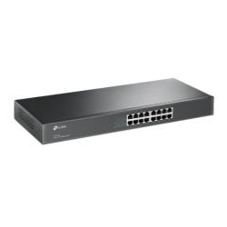 TP-LINK - TP-LINK (TL-SF1016) 16-Port 10/100Mbps Unmanaged Rackmount Switch, 19-inch Steel Case