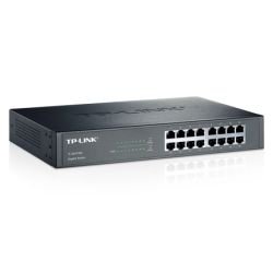 TP-LINK - TP-LINK (TL-SG1016D) 16-Port Gigabit Unmanaged  Desktop/Rackmount Switch, Steel Case