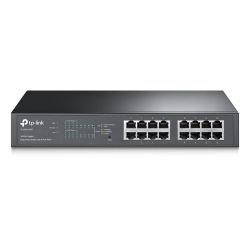 TP-LINK - TP-LINK (TL-SG1016PE) 16-Port Gigabit Easy Smart Desktop/Rackmount Switch, 8-Port PoE+, Metal