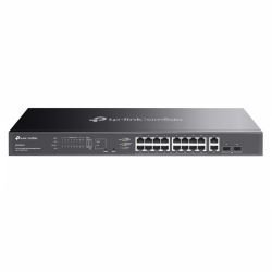 TP-LINK - TP-LINK (ES220GMP) Omada 20-Port Gigabit Easy Managed Switch with 16-Port PoE+, 2x GB SFP Ports, 250W Power Budget, Rackmountable