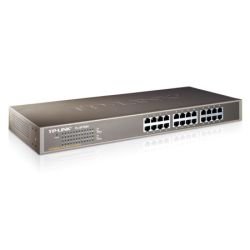 TP-LINK - TP-LINK (TL-SF1024) 24-Port 10/100Mbps Unmanaged  Rackmount Switch, Steel Case