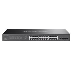 TP-LINK - TP-LINK (SG2428LP) Omada 28-Port Gigabit Smart Switch with 16-Port PoE+, 4 GB SFP Slots, Rackmountable