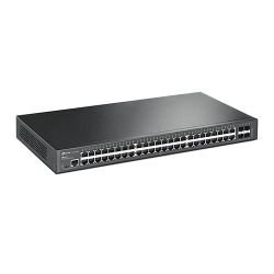 TP-LINK - TP-LINK (SG3452X) JetStream 48-Port Gigabit L2+ Managed Switch with 10GE 4 SFP+ Slots, L2/L3/L4 QoS, Fanless, Rackmountable
