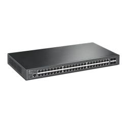 TP-LINK - TP-LINK (SG3452) JetStream 48-Port Gigabit L2 Managed Network Switch with 4 SFP Slots, L2/L3/L4 QoS, Fanless, Rackmountable