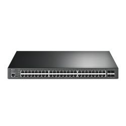 TP-LINK - TP-LINK (SG3452XP) JetStream 48-Port Gigabit and 4-Port 10GE SFP+ L2+ Managed Switch with 48-Port PoE+, Rackmountable