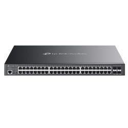 TP-LINK - TP-LINK (SG3452XMPP) Omada 48-Port Gigabit and 4-Port 10GE SFP+ L2+ Managed Switch with 40-Port PoE+ & 8-Port PoE++, Rackmountable