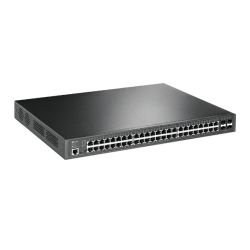 TP-LINK - TP-LINK (SG3452P) JetStream 52-Port Gigabit L2+ Managed Switch with 48-Port PoE+, 4 SFP Slots, Rackmountable