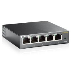TP-LINK - TP-LINK (TL-SG105E) 5-Port Gigabit Easy Smart Switch, Steel Case