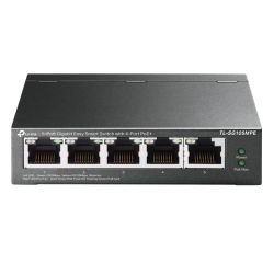 TP-LINK - TP-LINK (TL-SG105MPE) 5-Port Gigabit Easy Smart Switch with 4-Port PoE+, Steel Case