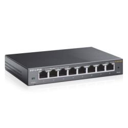 TP-LINK - TP-LINK (TL-SG108E) 8-Port Gigabit Easy Smart Switch, Steel Case