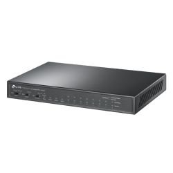 TP-LINK - TP-LINK (TL-SL1311P) 8-Port 10/100Mbps + 3-Port Gigabit Desktop Switch with 8-Port PoE+, GB SFP Port
