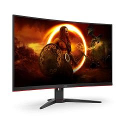 AOC - AOC 31.5" 3-Side Frameless Curved Gaming Monitor (C32G2ZE/BK), 1920 x 1080, 1ms, 2 HDMI, DP, 240Hz, 6 Game Modes, VESA