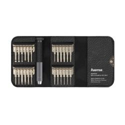 HAMA – Hama 24-in-1 Mini Screwdriver Set, Resilient Steel, Leather-Look Case HAMA – Hama 24-in-1 Mini Screwdriver Set, Resilient Steel, Leather-Look Case