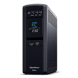 CYBERPOWER - CyberPower PFC Sinewave 1600VA Line Interactive Tower UPS, 1000W, LCD Display, 2x UK Plug, 4x IEC, AVR Energy Saving