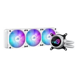 ASUS - Asus ROG STRIX LC III 360 ARGB White Liquid CPU Cooler, 360mm, 7th Gen v2 Asetek Pump, ARGB Fans, Rotatable Water Block