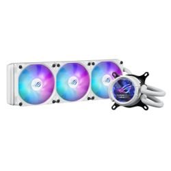 ASUS - Asus ROG STRIX LC III 360 ARGB LCD Liquid CPU Cooler, 360mm, 7th Gen v2 Asetek Pump, ARGB Fans, Customisable LCD Display, Rotatable Water Block, White
