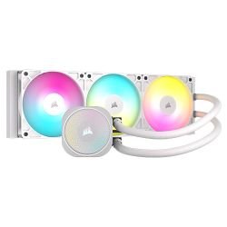 CORSAIR - Corsair NAUTILUS 360 RS ARGB Liquid CPU Cooler, RS120 ARGB Magnetic Dome Fans, RGB Pump, Daisy-Chain Connections, White