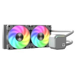 VIDA - Vida BiFrost 240mm ARGB Liquid CPU Cooler, 2x ARGB PWM Fans, ARGB CPU Block, 250W TDP, White