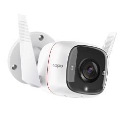 TP-LINK - TP-LINK (TAPO C310) Outdoor Security Camera, Wired/Wireless, Ultra HD, Night Vision, Motion Detection, Alarms, 2-way Audio, Voice Control, SD Card Slot