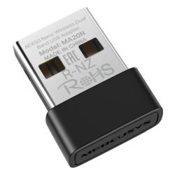 MERCUSYS - Mercusys (MA20N) AC650 Nano Wireless Dual Band USB Adapter, WPA3 Security