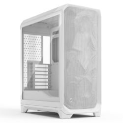 FRACTAL - Fractal Design Meshify 3 (White TG Clear) Gaming Case w/ Clear Window, E-ATX, Mesh Front, 3x Momentum 14 Fans, USB-C 20Gbps