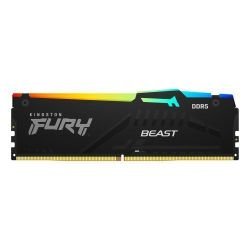 KINGSTON - Kingston Fury Beast RGB 32GB, DDR5, 6000MHz, CL36, 1.35V, ECC, PMIC, AMD EXPO & Intel XMP 3.0, Black, DIMM Memory