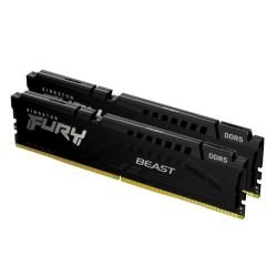 KINGSTON - Kingston Fury Beast 64GB Kit (2 x 32GB), DDR5, 5600MHz, CL40, 1.25V, ECC, PMIC, Intel XMP 3.0, Black, DIMM Memory