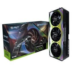 PALIT - Palit RTX5090 GameRock, PCIe5, 32GB DDR7, HDMI, 3 DP, 2407MHz Clock, RGB Lighting