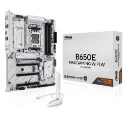 ASUS - Asus B650E MAX GAMING WIFI W, AMD B650, AM5, ATX, 4 DDR5, HDMI, DP, Wi-Fi 6E, 2.5G LAN, PCIe5, 3x M.2, White
