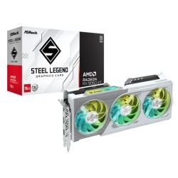 ASROCK – Asrock RX9060 XT Steel Legend 16GB OC, PCIe5, 16GB DDR6, HDMI, 2 DP, 3320MHz Clock, RGB Lighting, Overclocked, White ASROCK - Asrock RX9060 XT Steel Legend 16GB OC, PCIe5, 16GB DDR6, HDMI, 2 DP, 3320MHz Clock, RGB Lighting, Overclocked, White