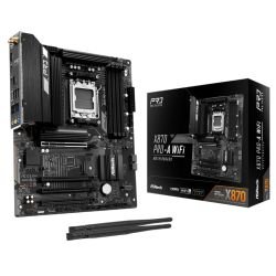 ASROCK - Asrock X870 PRO-A WIFI, AMD X870, AM5, ATX, 4 DDR5, HDMI, 2 USB4, Wi-Fi 7, 2.5G LAN, 3x M.2