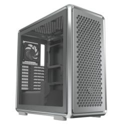 COOLER MASTER - Cooler Master MasterFrame 600 Modular Open-Frame ATX Case w/ Glass Side, 4x ARGB Fans, FreeForm 2.0 Exo-Structure, USB-C 20Gbps, USB-C, Silver