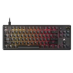 CORSAIR - Corsair K70 CORE TKL RGB Mechanical Gaming Keyboard, USB, Red Linear Switches, Sound Dampening, Rotary Dial, Aluminium Top Plate, Black