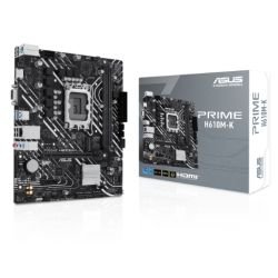 ASUS - Asus PRIME H610M-K, Intel H610, 1700, Micro ATX, 2 DDR5, VGA, HDMI, PCIe4, 1x M.2