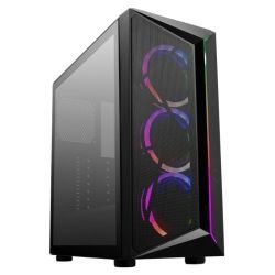 COOLER MASTER – Cooler Master CMP 510 Gaming Case w/ Glass Side, ATX, 3x ARGB Fans, ARGB Strip, Mesh Front, Breathable PSU Shroud, Black COOLER MASTER - Cooler Master CMP 510 Gaming Case w/ Glass Side, ATX, 3x ARGB Fans, ARGB Strip, Mesh Front, Breathable PSU Shroud, Black