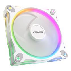 ASUS - Asus Prime MR120 ARGB 12cm PWM Case Fan, Sleeve Bearing, 28mm Frame, Dual-Sided Lighting, 1600 RPM, White
